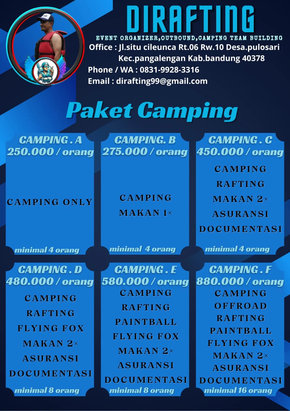 Paket Camping Dirafting Bandung